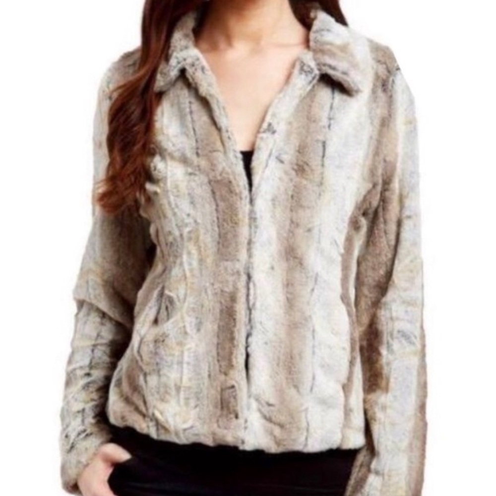 Yoki chinchilla faux fur jacket